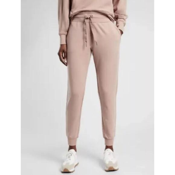 Athleta Balance Joggers Pants Women's Large Light Pink Peach Comfy Lounge - Picture 1 of 10